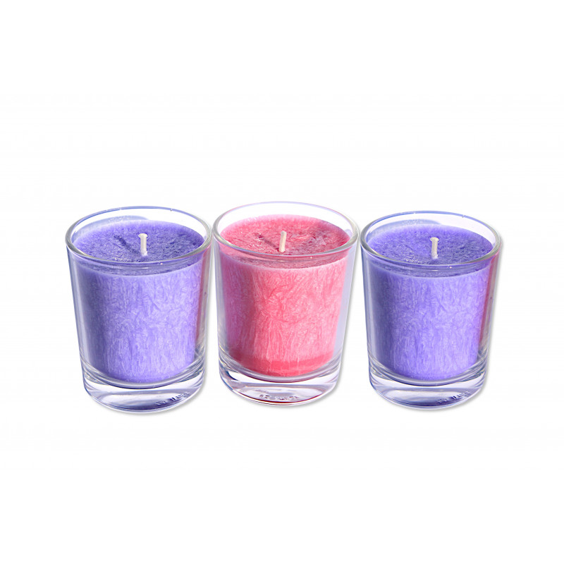 Very perfumed Rose, Violet and Lavander candles 7cl