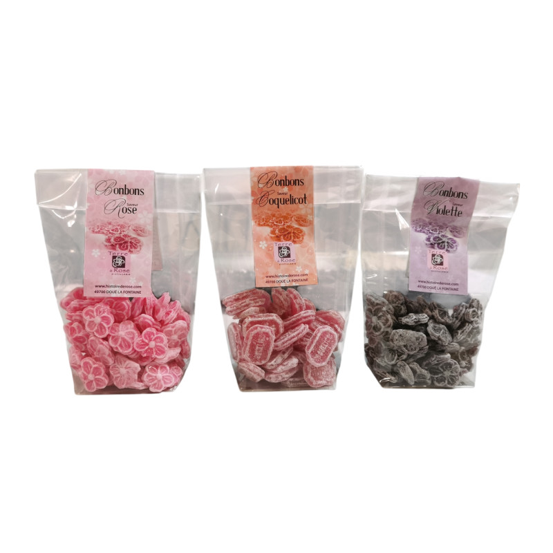 Rose or Violet sweets 100g